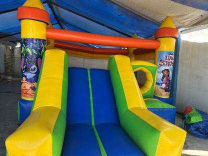 Inflable resbaladilla y aro