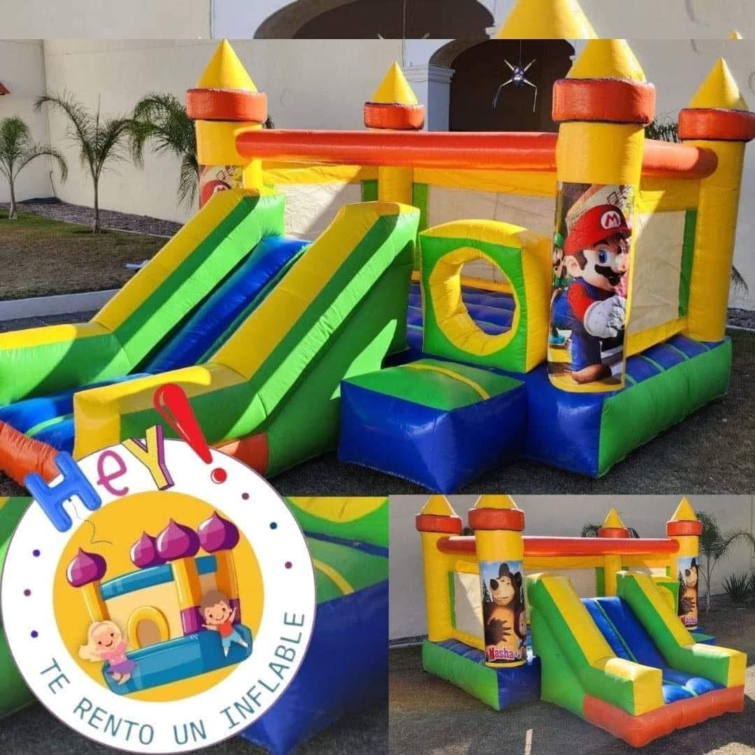 Inflable resbaladilla y aro