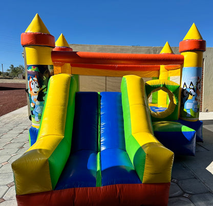 Inflable resbaladilla y aro