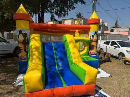 Inflable resbaladilla y aro